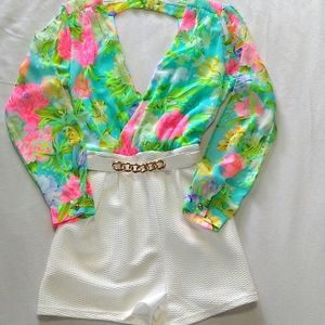 Cals Floral Shorts Jumper